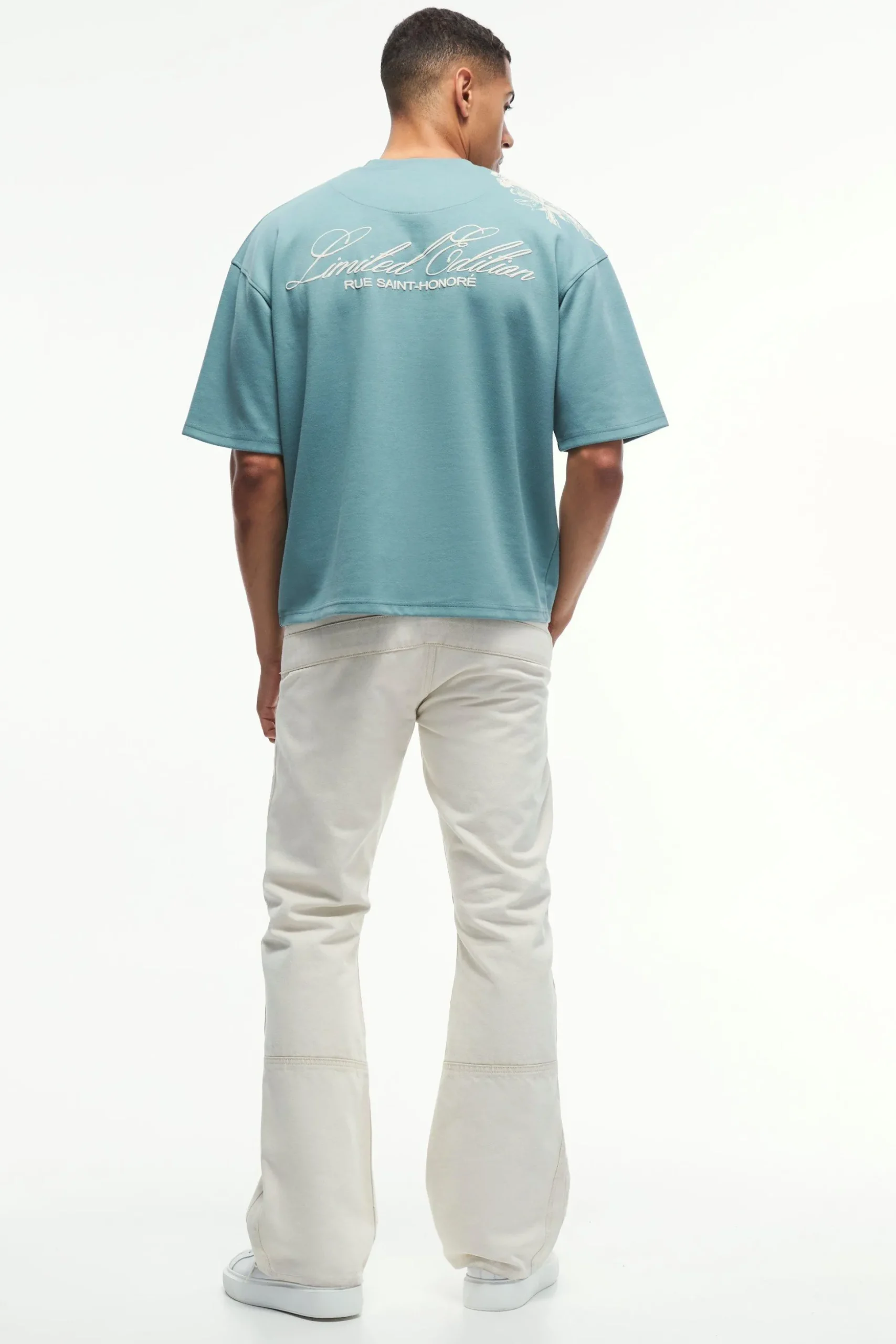Smart Oversized Boxy Puff Print Interlock T-shirt | BoohooMAN UK