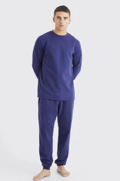 Soft Feel Lounge Top And Jogger Set | BoohooMAN UK