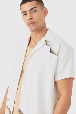 Soft Twill Oversized Printed Shirt & Trouser Set | BoohooMAN UK