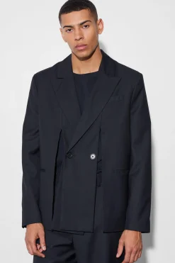 Split Hem Oversized Suit Jacket | BoohooMAN UK