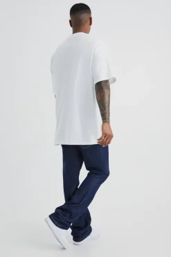 Stacked Rigid Flare Jean | BoohooMAN UK