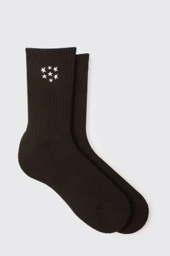 Star Print Socks | BoohooMAN UK