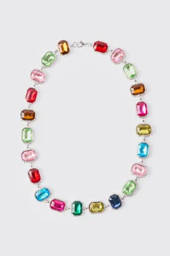 Stone Multicolour Necklace | BoohooMAN UK