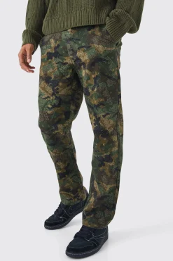 Straight Camo Bandana Cargo Trouser | BoohooMAN UK