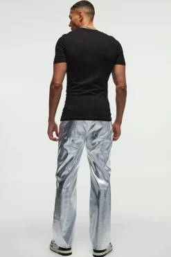 Straight Faux Snake Skin Pu Trousers | BoohooMAN UK