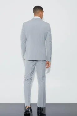 Straight Fit Trouser With Front Split Hem | BoohooMAN UK
