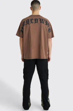 Straight Leg Camo Gusset Cargo Trouser | BoohooMAN UK