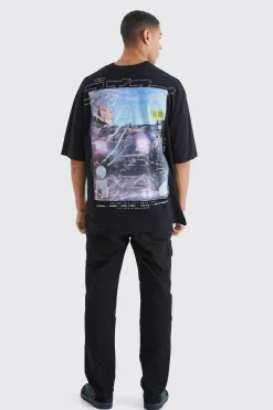 Straight Leg Cargo Trouser With Branded Zip Puller | BoohooMAN UK