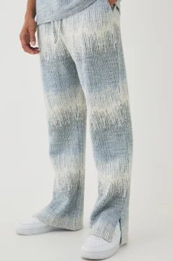 Straight Leg Jacquard Jogger | BoohooMAN UK