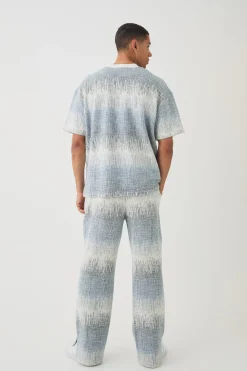 Straight Leg Jacquard Jogger | BoohooMAN UK