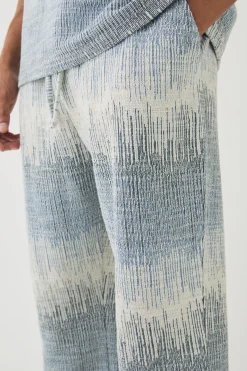 Straight Leg Jacquard Jogger | BoohooMAN UK