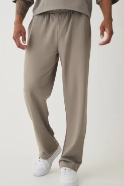 Straight Leg Jersey Twill Jogger | BoohooMAN UK