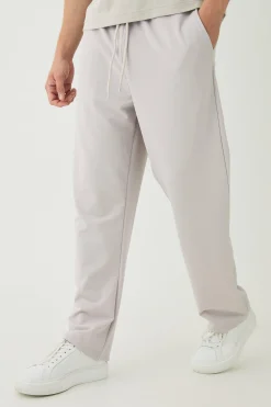 Straight Leg Jersey Twill Jogger | BoohooMAN UK