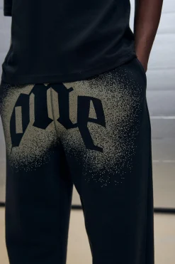 Straight Leg One Front Graphic Joggers | BoohooMAN UK