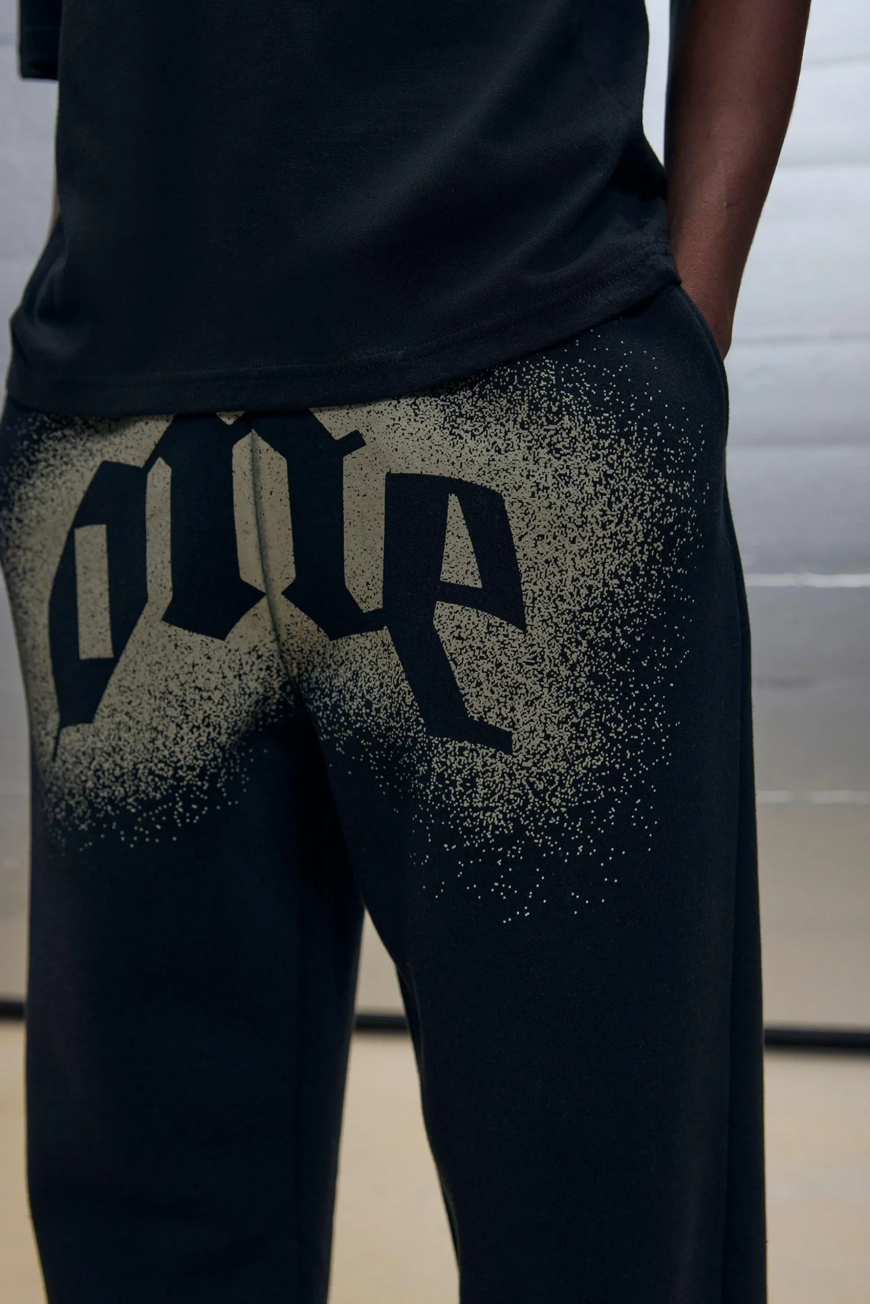 Straight Leg One Front Graphic Joggers | BoohooMAN UK