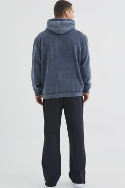 Straight Leg Popper Hem Scuba Joggers | BoohooMAN UK