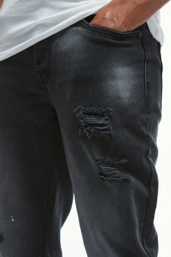 Straight Leg Rigid Subtle Ripped Jeans | BoohooMAN UK