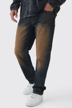 Straight Leg Tinted Jeans | BoohooMAN UK