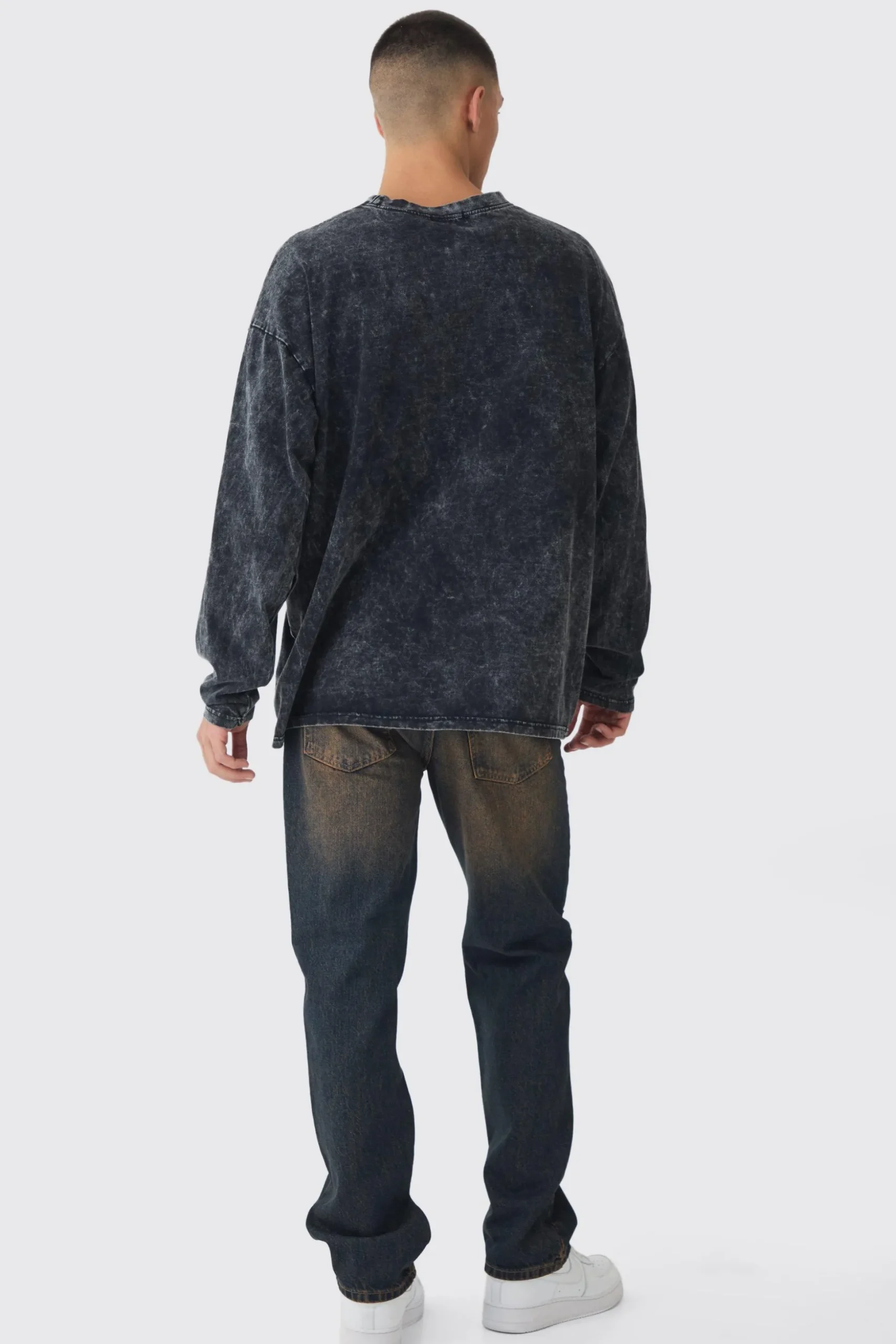 Straight Leg Tinted Jeans | BoohooMAN UK