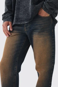 Straight Leg Tinted Jeans | BoohooMAN UK