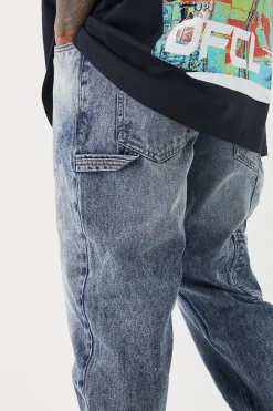 Straight Rigid Carpenter Jeans | BoohooMAN UK