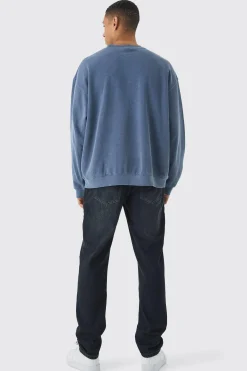 Straight Rigid Jean In Dark Grey | BoohooMAN UK