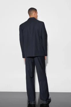 Strap Detail Oversized Blazer | BoohooMAN UK
