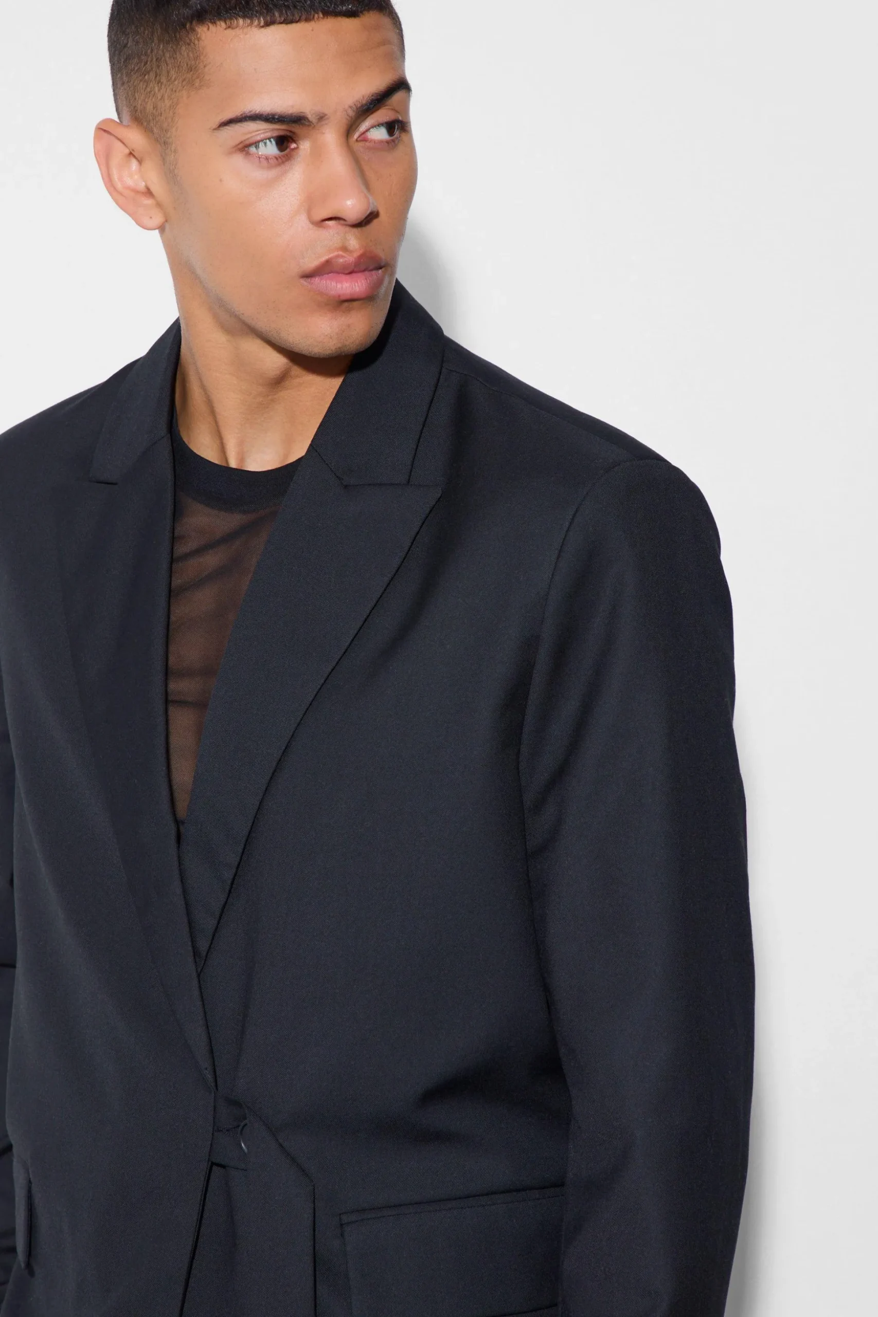 Strap Detail Oversized Blazer | BoohooMAN UK