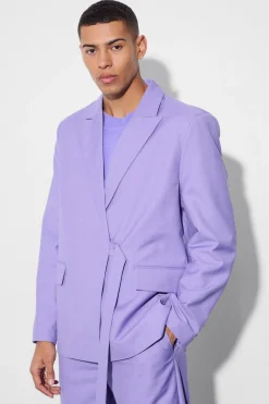 Strap Detail Oversized Suit | BoohooMAN UK