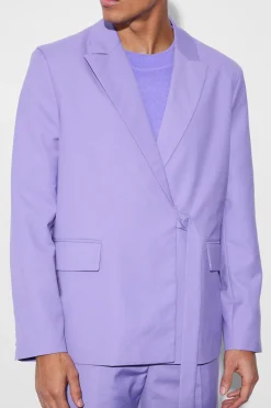 Strap Detail Oversized Suit | BoohooMAN UK