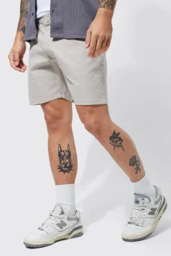 Stretch Slim Fixed Waistband Chino Short | BoohooMAN UK
