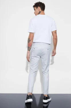 Super Skinny Check Smart Trouser | BoohooMAN UK