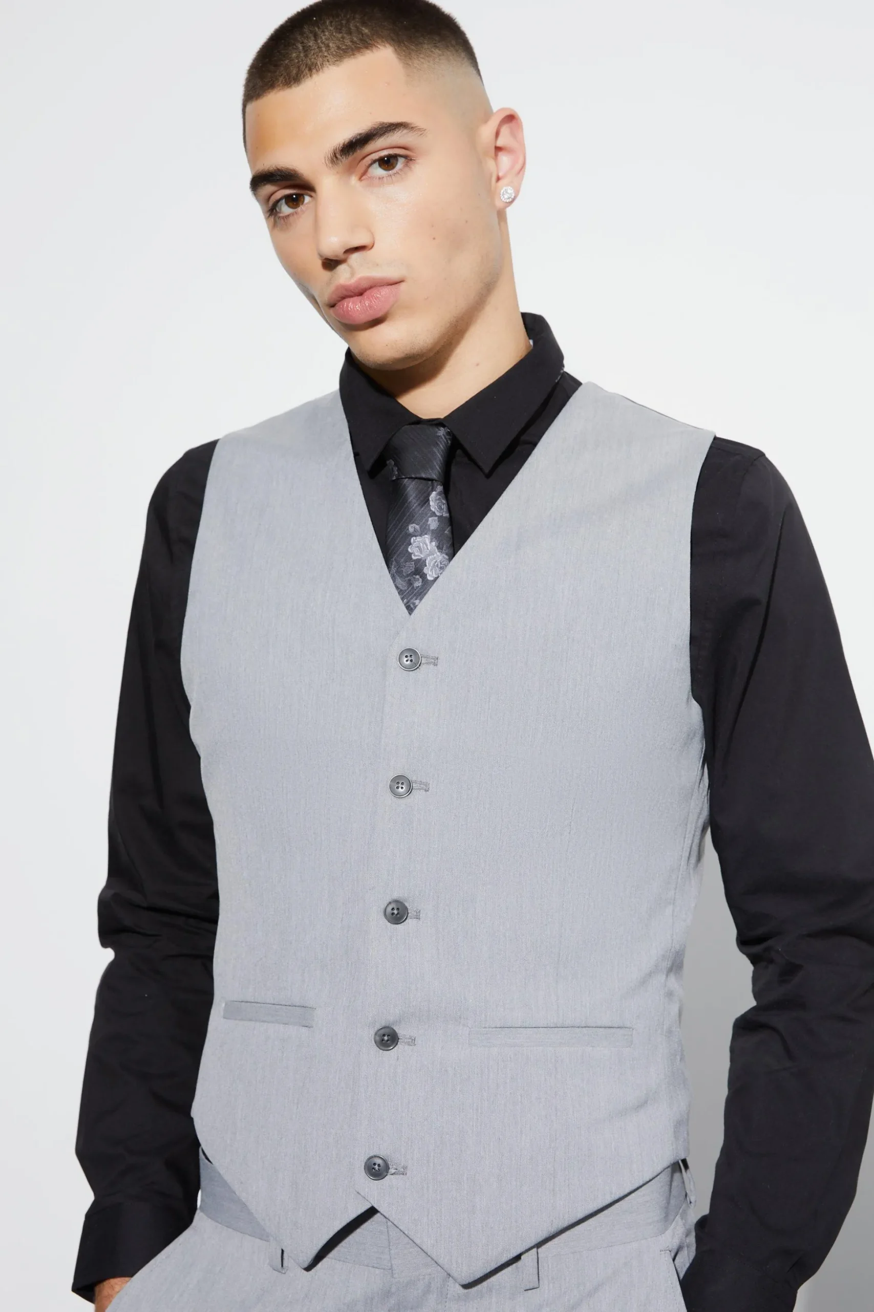 Super Skinny Core Grey Suit | BoohooMAN UK
