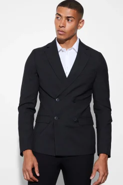 Super Skinny Double Breasted Suit Jacket | BoohooMAN UK