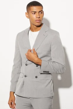 Super Skinny Double Breasted Suit Jacket | BoohooMAN UK