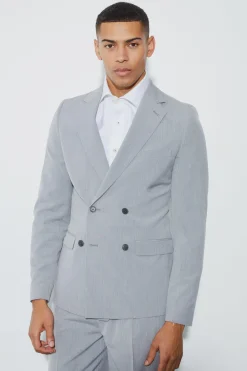 Super Skinny Double Breasted Suit Jacket | BoohooMAN UK