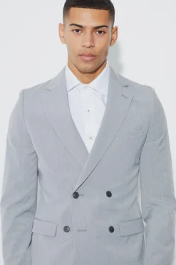 Super Skinny Double Breasted Suit Jacket | BoohooMAN UK