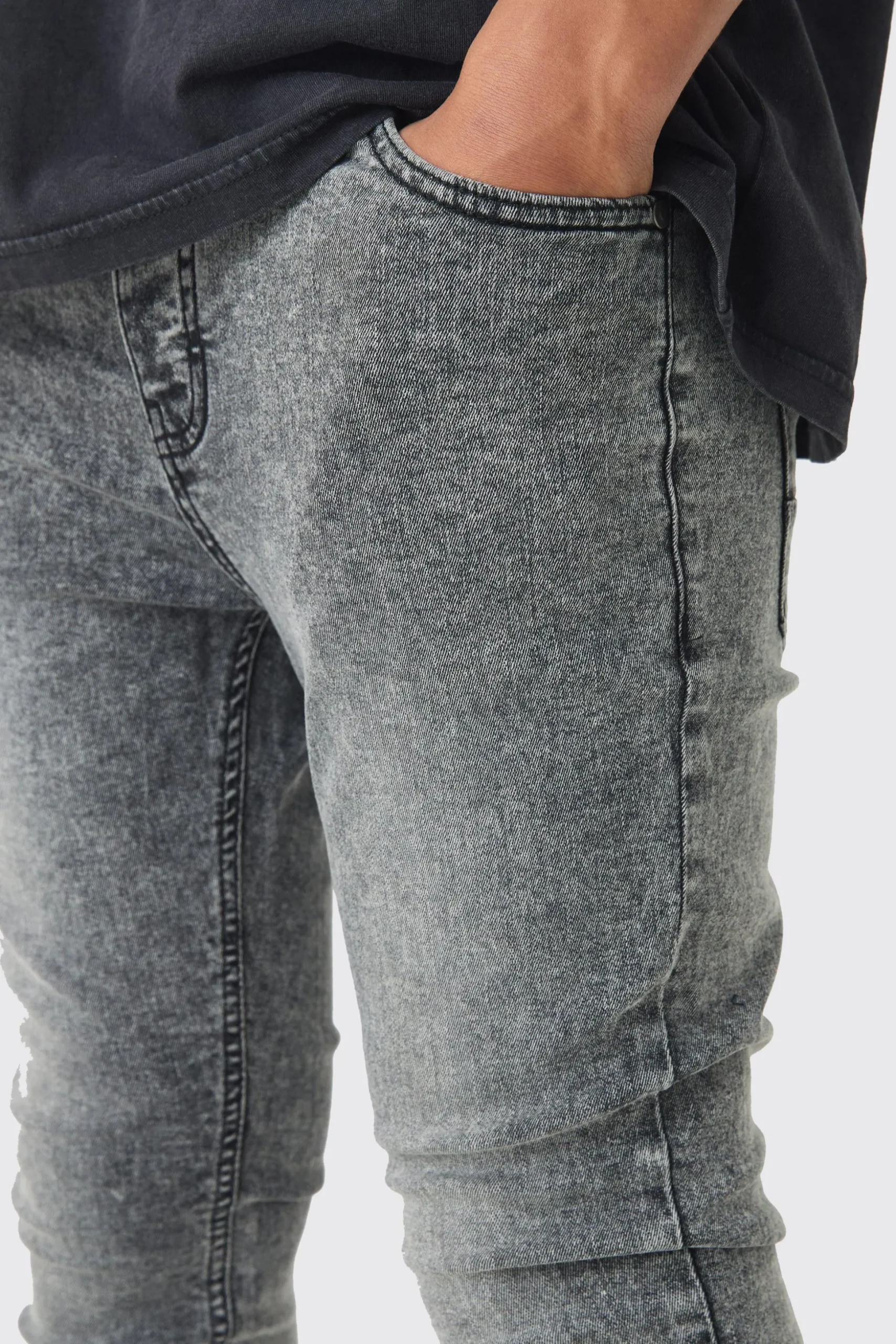 Super Skinny Fit Stretch Jeans | BoohooMAN UK
