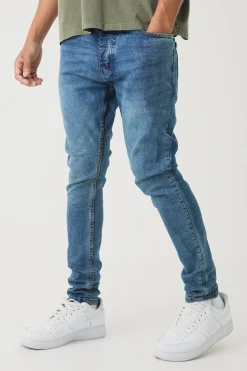 Super Skinny Fit Stretch Jeans | BoohooMAN UK