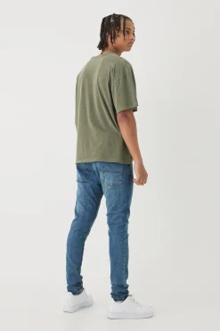 Super Skinny Fit Stretch Jeans | BoohooMAN UK