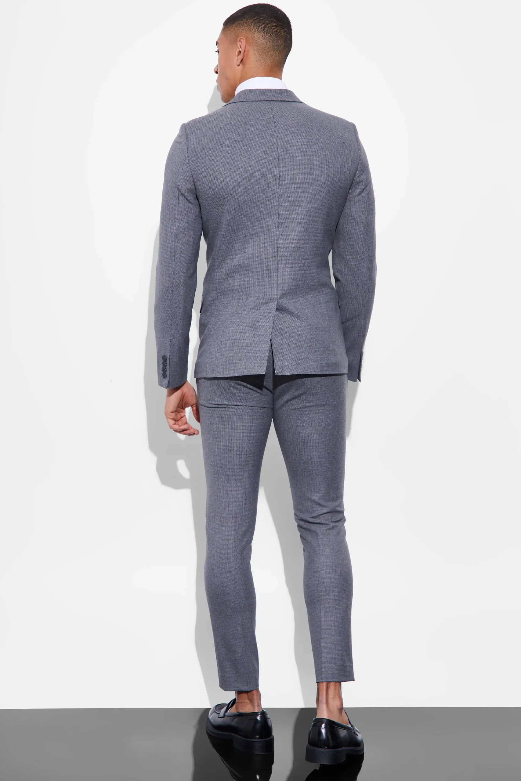 Super Skinny Mini Texture Suit Jacket | BoohooMAN UK