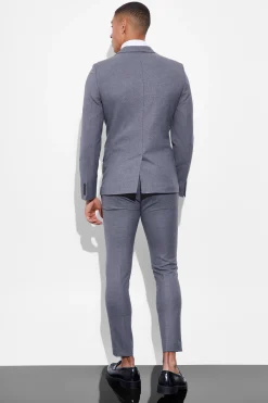 Super Skinny Mini Texture Suit | BoohooMAN UK