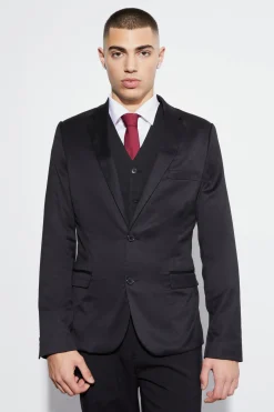 Super Skinny Satin Suit Jacket | BoohooMAN UK