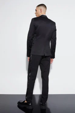 Super Skinny Satin Suit Jacket | BoohooMAN UK