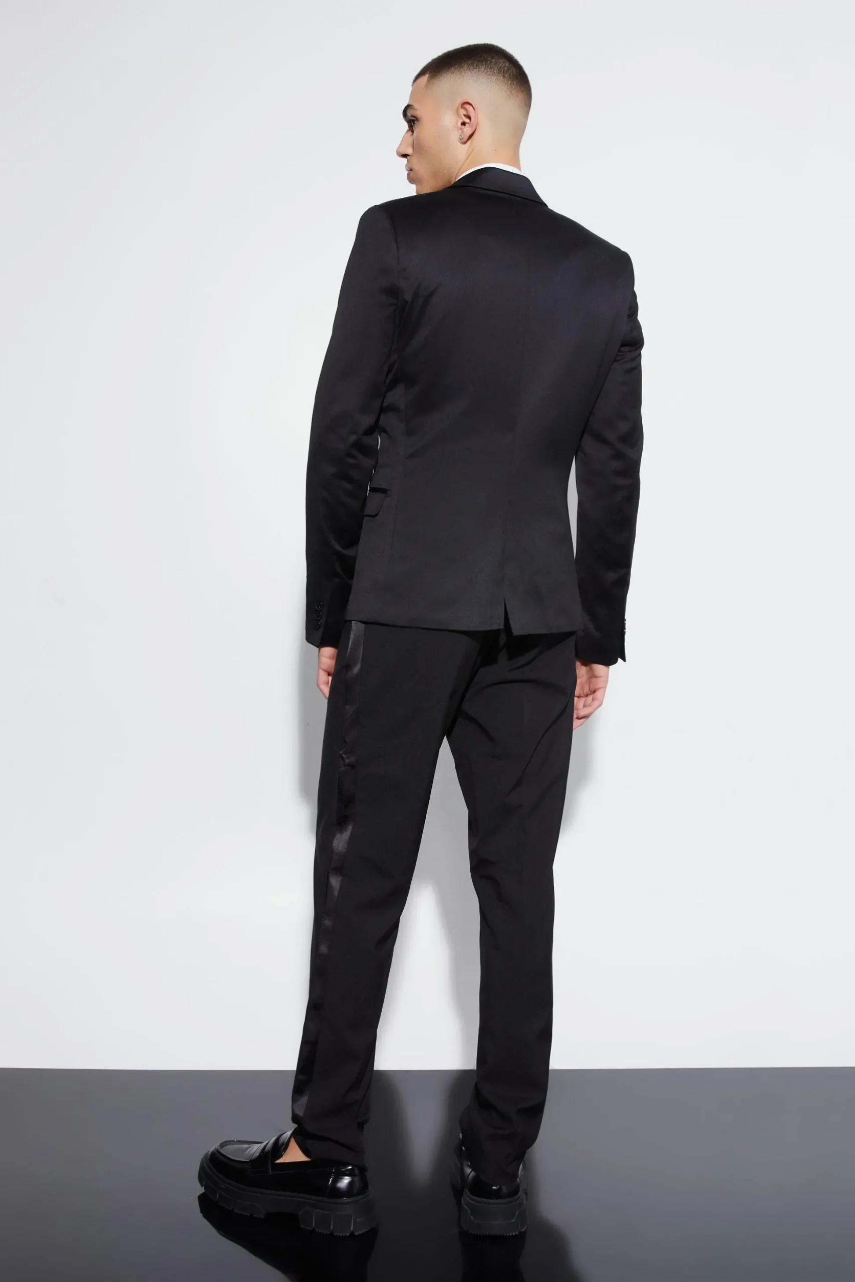 Super Skinny Satin Suit Jacket | BoohooMAN UK