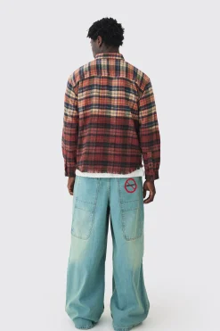 Super Wide Leg Ripped Jeans | BoohooMAN UK