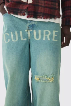 Super Wide Leg Ripped Jeans | BoohooMAN UK