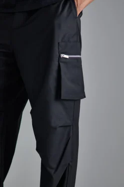 Tailored Cargo Zip Pocket Trousers | BoohooMAN UK
