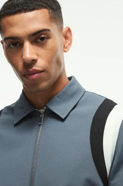 Tailored Collared Varsity Bomber Jacket | BoohooMAN UK