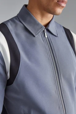 Tailored Collared Varsity Bomber Set | BoohooMAN UK